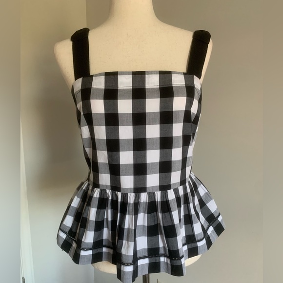 Kate Spade Broome Street gingham peplum tank top - Picture 4 of 12